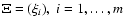 $\Xi=(\xi_i),\; i=1,\ldots,m$