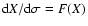 ${\rm d}X/{\rm d}\sigma=F(X)$