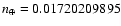 $n_\oplus =
0.01720209895$