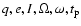 $q,e,I,\Omega, \omega, t_{\rm p}$