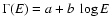 $\Gamma(E) = a + b~\log E$