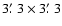 $3\hbox{$.\mkern-4mu^\prime$ }3\times 3\hbox{$.\mkern-4mu^\prime$ }3$