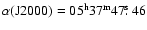 $\alpha({\rm J}2000)=05^{\rm h}37^{\rm m}47\hbox{$.\!\!^{\rm s}$ }46$