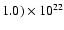 $1.0)\times 10^{22}$