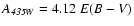 $A_{\it 435W}=4.12 ~E(B-V)$