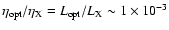 $\eta_{\rm opt}/\eta_{\rm X} = L_{\rm
opt}/L_{\rm X} \sim 1\times 10^{-3}$
