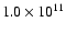 $1.0\times 10^{11}$