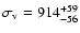 $\sigma_{\rm v}=914^{+59}_{-56}$