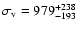 $\sigma_{\rm v}=979^{+238}_{-193}$
