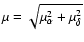 $\mu=\sqrt{\mu_\alpha^2+\mu_\delta^2}$