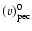 ${(v)}^0_{\rm pec}$