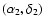 $(\alpha_{2}, \delta_{2})$
