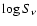 $\log S_{\nu}$