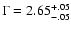 $\Gamma=2.65^{+.05}_{-.05}$
