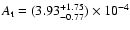 $A_{\rm t}=(3.93^{+1.75}_{-0.77})\times 10^{-4}$