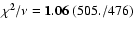 ${\bf\chi^2/\nu=1.06}~(505./476)$