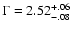 $\Gamma=2.52^{+.06}_{-.08}$