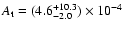 $A_{\rm t}=(4.6^{+10.3}_{-2.0})\times 10^{-4}$