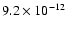 $9.2\times10^{-12}$