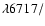 $\lambda 6717/$