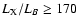 $L_{\rm X}/L_{B}\ge170$