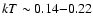 $kT\sim0.14{-}0.22$