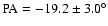 ${\rm PA}=-19.2 \pm 3.0^{\circ}$