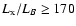 $L_{\rm x}/L_B \ge 170$