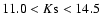 $11.0 < K{\rm s}<14.5$