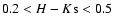 $0.2<H-K{\rm s}<0.5$