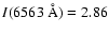 $I(6563~\rm\AA{}) = 2.86$