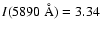 $I(5890~\rm\AA{})=3.34$