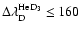 $\Delta{}\lambda_{\rm D}^{\rm HeD_3} \le 160$