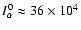 $I^0_{\alpha}\approx{}36\times{}10^4$