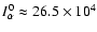 $I^0_{\alpha}\approx{}26.5\times{}10^4$