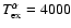 $T_{\rm ex}^{\alpha}=4000$