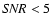 ${\it SNR}< 5$