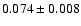 $0.074\pm0.008$