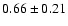$0.66\pm0.21$