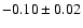 $-0.10\pm0.02$