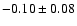 $-0.10\pm0.08$