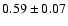 $0.59\pm0.07$