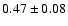 $0.47\pm0.08$