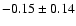 $-0.15\pm0.14$