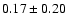 $0.17\pm0.20$