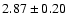$2.87\pm0.20$