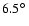 $6.5\hbox{$^\circ$ }$