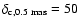 $\delta_{{\rm c,0.5~mas}} = 50$