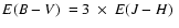 $\mbox{$E(B-V)$ }=3~\times~\mbox{$E(J-H)$ }$