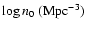 $\log n_0~(\hbox{Mpc}^{-3})$